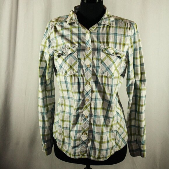 Eastern Mountain Sports Plaid Button Down … - Picture 1 of 3